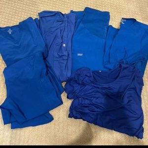 Royal blue maternity scrubs